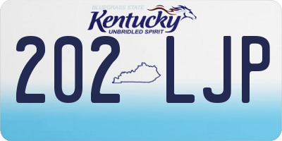 KY license plate 202LJP