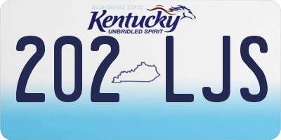 KY license plate 202LJS