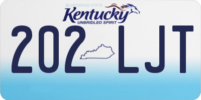 KY license plate 202LJT