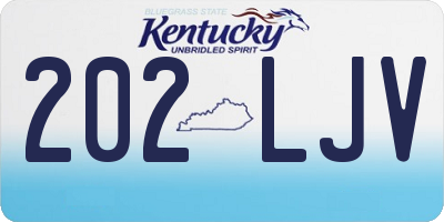 KY license plate 202LJV