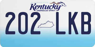 KY license plate 202LKB