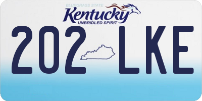 KY license plate 202LKE