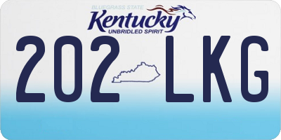KY license plate 202LKG