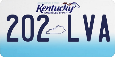 KY license plate 202LVA