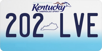 KY license plate 202LVE