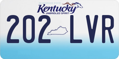 KY license plate 202LVR