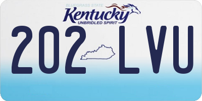 KY license plate 202LVU