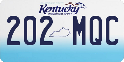 KY license plate 202MQC