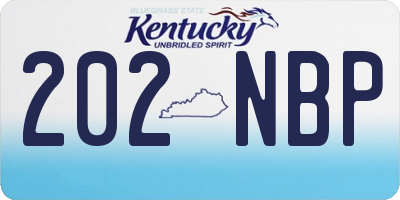 KY license plate 202NBP