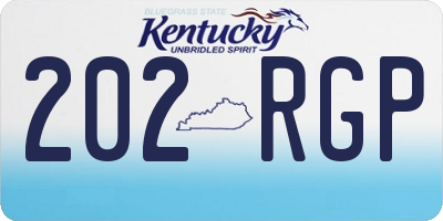 KY license plate 202RGP