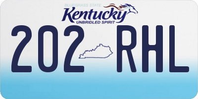 KY license plate 202RHL