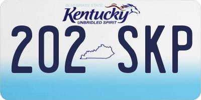 KY license plate 202SKP