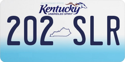 KY license plate 202SLR