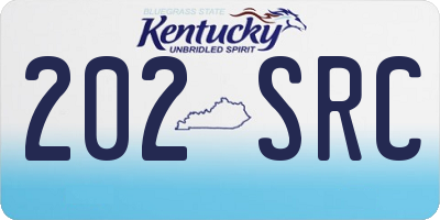 KY license plate 202SRC