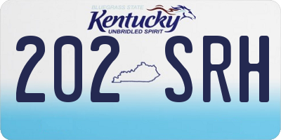KY license plate 202SRH