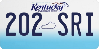KY license plate 202SRI