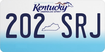 KY license plate 202SRJ