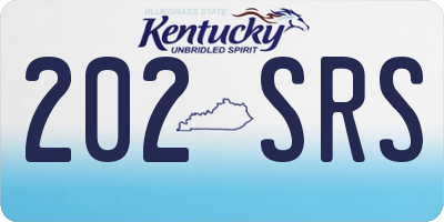KY license plate 202SRS