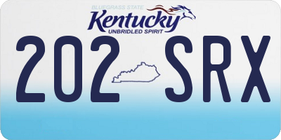 KY license plate 202SRX