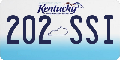 KY license plate 202SSI