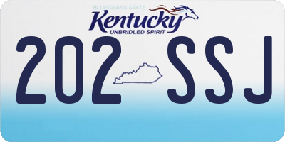 KY license plate 202SSJ