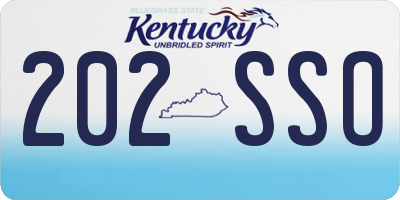 KY license plate 202SSO