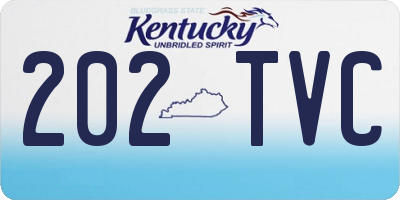 KY license plate 202TVC