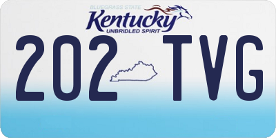 KY license plate 202TVG