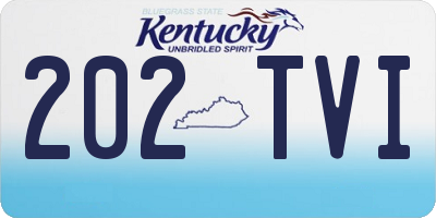 KY license plate 202TVI
