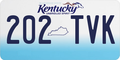 KY license plate 202TVK