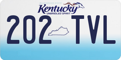 KY license plate 202TVL