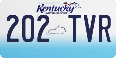 KY license plate 202TVR