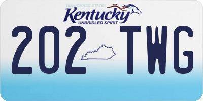 KY license plate 202TWG