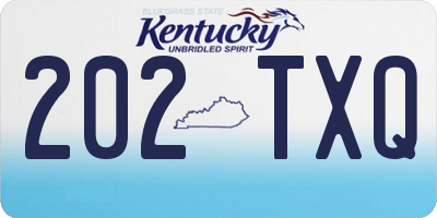 KY license plate 202TXQ