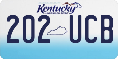 KY license plate 202UCB