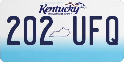 KY license plate 202UFQ