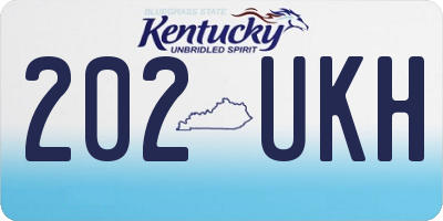 KY license plate 202UKH
