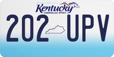 KY license plate 202UPV