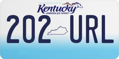KY license plate 202URL