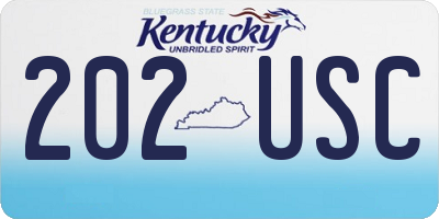 KY license plate 202USC
