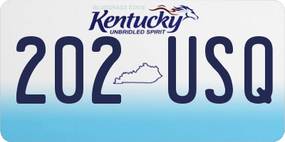 KY license plate 202USQ