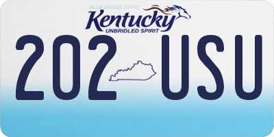 KY license plate 202USU