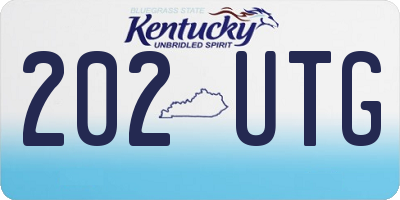KY license plate 202UTG