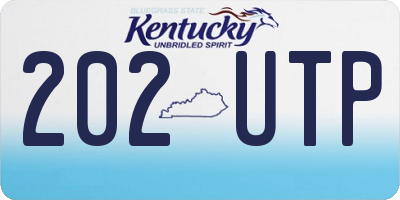 KY license plate 202UTP