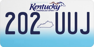 KY license plate 202UUJ