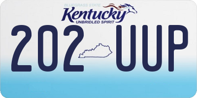 KY license plate 202UUP