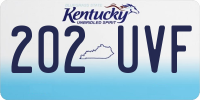 KY license plate 202UVF