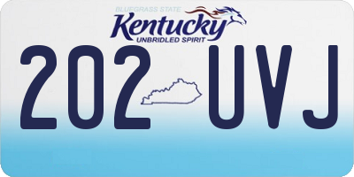 KY license plate 202UVJ