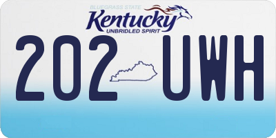 KY license plate 202UWH
