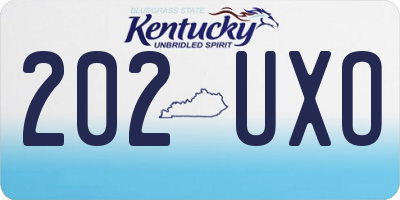 KY license plate 202UXO